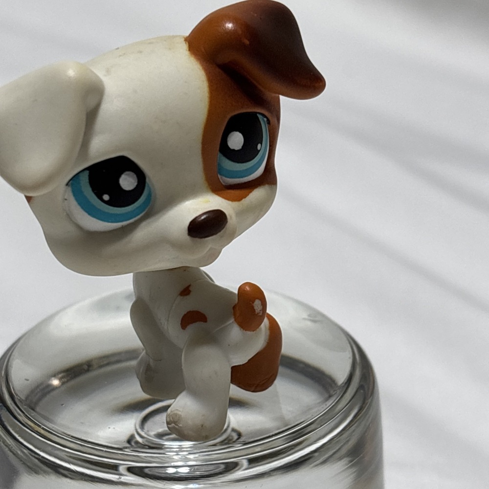 Authentic Littlest Pet Shop Jack Russell Terrier Dog Gently Used Toy Pet